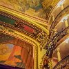 The curtain rises vertically so not to damage the painting. A cortina é elevada na vertical para não danificar a pintura. : Amazonas, Brazil, Manaus, Opera House, Teatro Amazonas